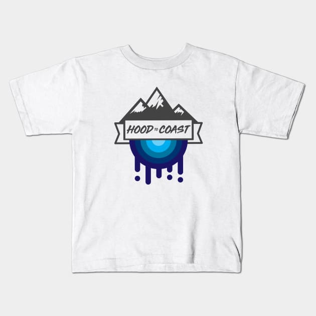 Hood To Coast Gray Kids T-Shirt by felixbunny